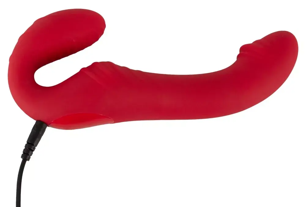 Strap-On you2toys Silicone Black двойной вибратор Photo 10