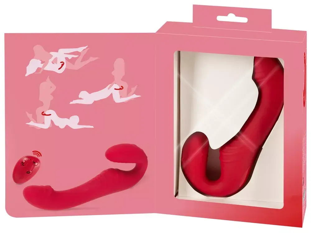 Strap-On you2toys Silicone Black двойной вибратор Photo 14