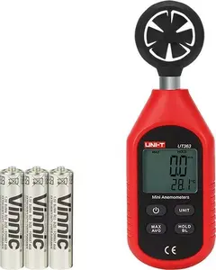 Handheld anemometer Unit UT363 — wind speed and temperature measurement, compact portable meter