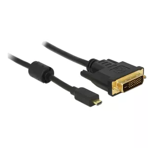 Video cable adapter DeLOCK 83586 Micro-HDMI to DVI-D 2m Black