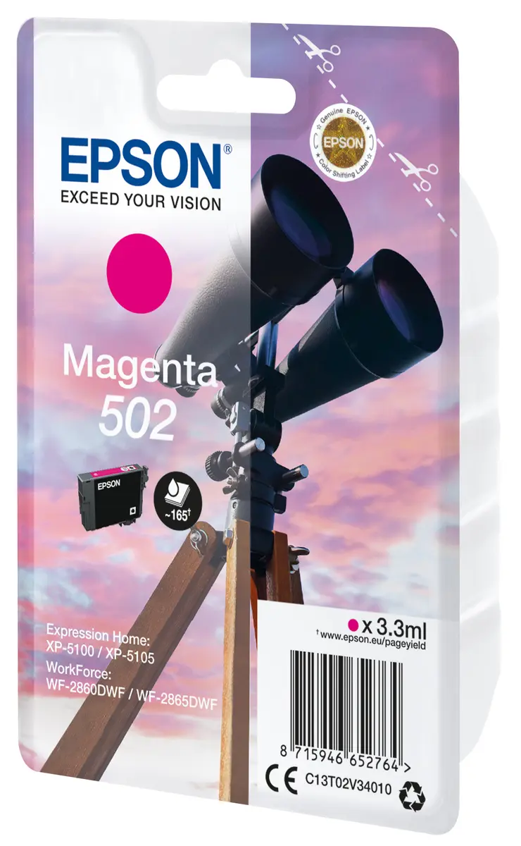 Epson 502 Magenta Oriģināls Pigmenta Tintes