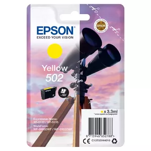 Epson 502 tintes kārtridžs 1 pcs Oriģināls Standarta produktivitāte Dzeltens