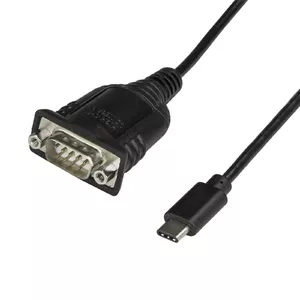 USB C to RS232 (DB9) Adapter Cable 40 cm — StarTech ICUSB232C — USB-C to Serial, Male-to-Male, Black