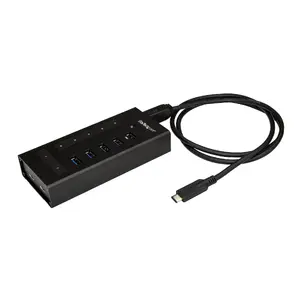 StarTech HB30C5A2CST 7-Port USB-C Hub with 2x USB-C and 5x USB-A ports, SuperSpeed USB 3.2 Gen 1 5Gbps, Commercial Metal Housing, Self Powered with BC 1.2 Fast Charge and Mountable Design