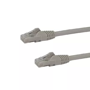 Кабель Ethernet StarTech N6PATCH15GR — Cat6 U/UTP RJ45 15ft (4,57 м), 650 МГц, 100W PoE, позолоченные контакты, snagless