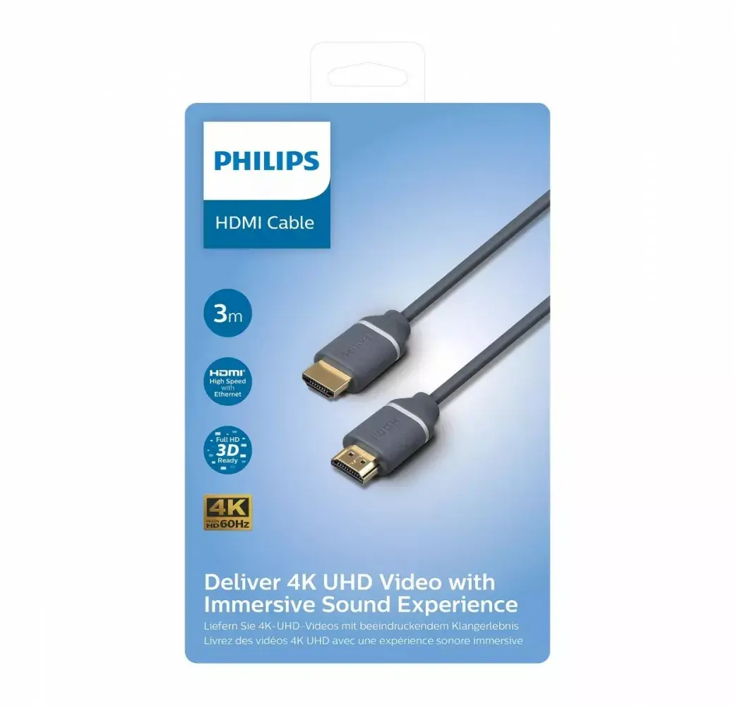 Philips HDMI cable Phil-SWV5630G/00 3 m 4K 60Hz Photo 2