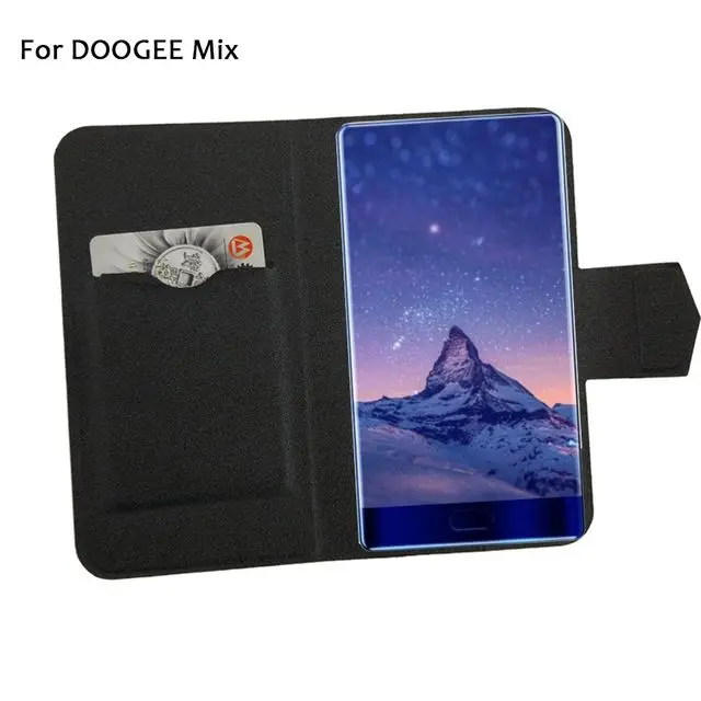 Flip cover Doogee MIX Black with tempered glass Photo 2