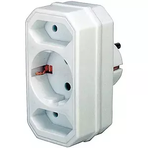 Brennenstuhl Adapter with 2 + 1 sockets power adapter/inverter White