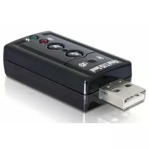 Cable Gender Changer DeLOCK 61645 USB 2.0 2x 3.5 Black