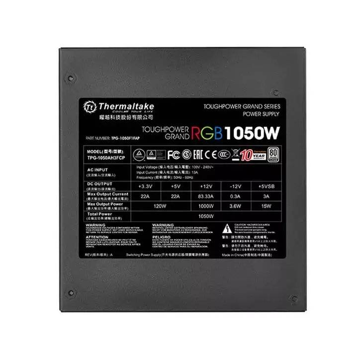 Блок питания Thermaltake Toughpower Grand RGB 1050W Platinum Photo 7