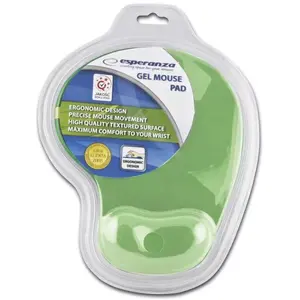 Mouse pad ESPERANZA EA137G gel with wrist rest, monochromatic green, non-slip base