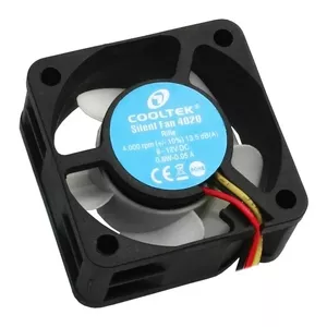 Cooltek Silent Fan 4020 Корпус компьютера Вентилятор 4 cm Черный, Белый