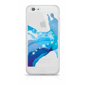 White Diamonds Liquid Aizmugurējais Plastikāta Apvalks ar Swarovski Kristāliem Priekš Apple iPhone 6 / 6S Caursīdīgs - Zils
