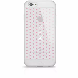 White Diamonds Girly Plastic Case With Swarovski Crystals for Apple iPhone 6 / 6S Transparent - Pink