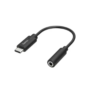 Mobilā telefona kabelis Hama 00205282 USB C uz 3.5mm melns