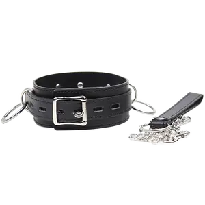 Necklace OHMAMA D-230105 — Submission style with 3 rings, OHMAMA collar accessory