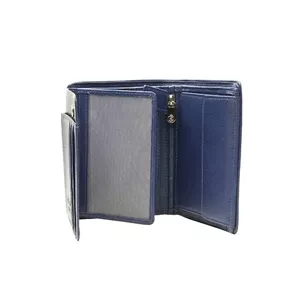 Vertical wallet Esquire 048407-13 — black leather, compact card and bill organizer