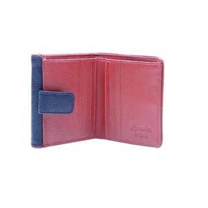 Wallet Esquire 121407-17 Black Red – leather bi-fold with multiple card slots