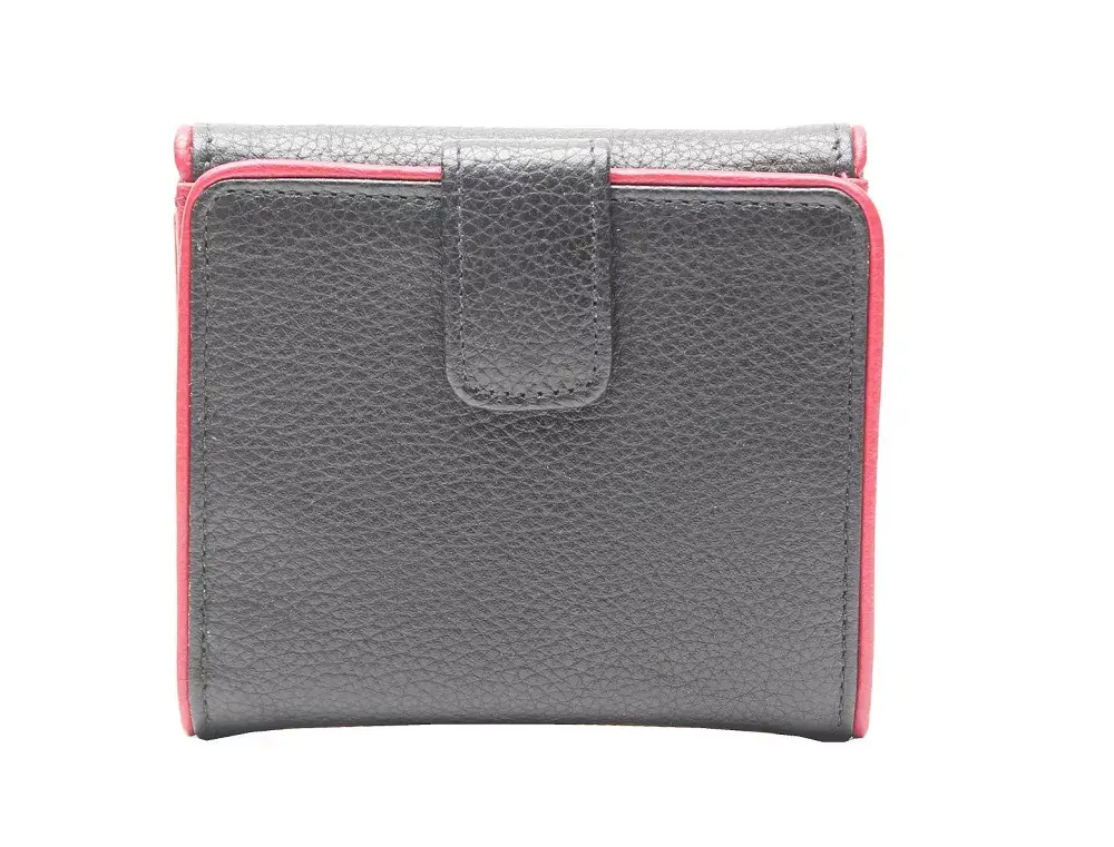 Esquire Wallet 121407-17 Black Red Photo 2