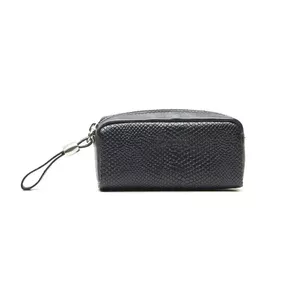 Key Case Esquire Lizzy Black Zipper — leather key holder with zip closure