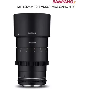 Tālumšāviens kino objektīvs Samyang MF 135mm T2.2 VDSLR MK2 Canon RF bajonete, manuālā fokusēšana