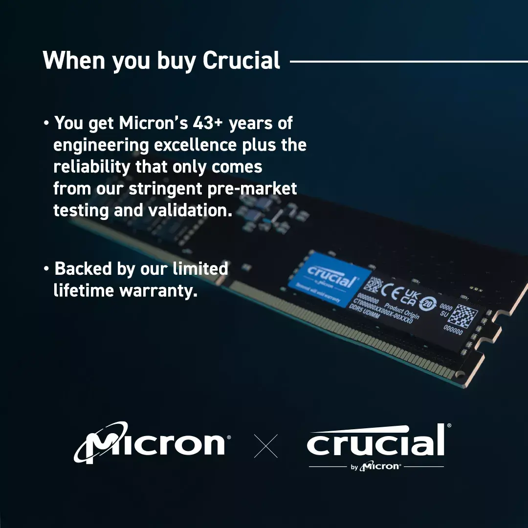 Модуль памяти Crucial 16 ГБ CT16G56C46U5 Photo 6