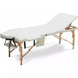 Masāžas galds Bodyfit XXL 3‑sadaļu koka 580 Universal — XXL izmērs, 3 sadaļas, koksnes rāmis