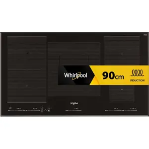 WHIRLPOOL Built-in Zone Induction Hob WT 1090 BA Black 90 cm 5 Zones Touch Control 10800 W