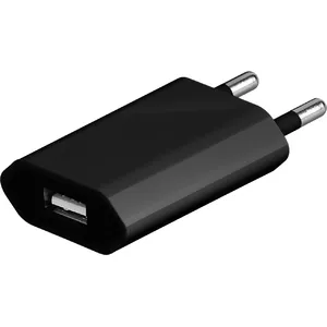 USB wall charger GOOBAY 5 W, 1x USB 2.0, input 100–240 V, black