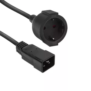 Power Cord ACT C20 CEE 7/3 black 0.2 m 230V 16A