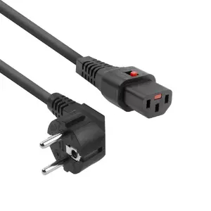 Сетевой кабель ACT CEE 7/7 (угловой) — C13 IEC Lock, H05VV-F, 5 м, 250 В 10 А