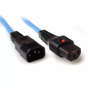 ACT Powercord C13 IEC Lock C14 blue 3 m 230V 10A