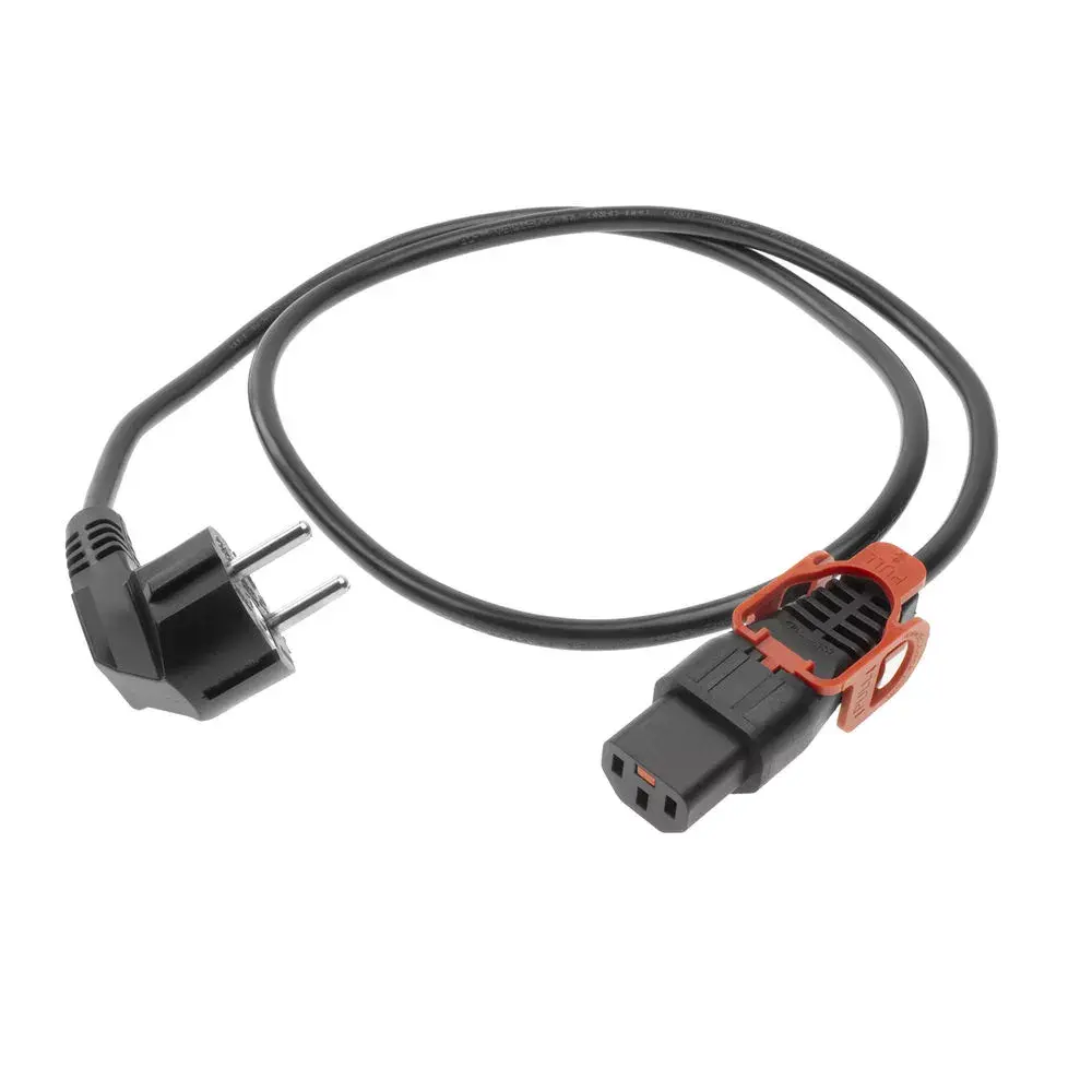 ACT Powercord CEE 7/7 vīriešu leņķa C13 IEC Lock Photo 2