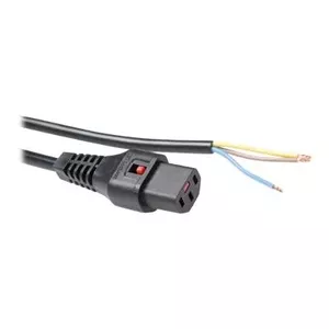ACT Powercord C13 IEC Lock open end black 3 m PC979 230V 10A