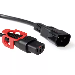 ACT Powercord C13 IEC Lock+ C14 black 2 m 10 A