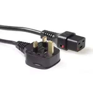 ACT Powercord UK male - C19 IEC Lock black 2 m PC1214 230V 16A