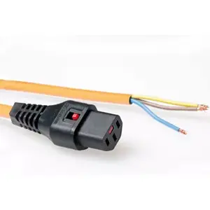 ACT Powercord C13 IEC Lock open end orange 3 m 230V 10A