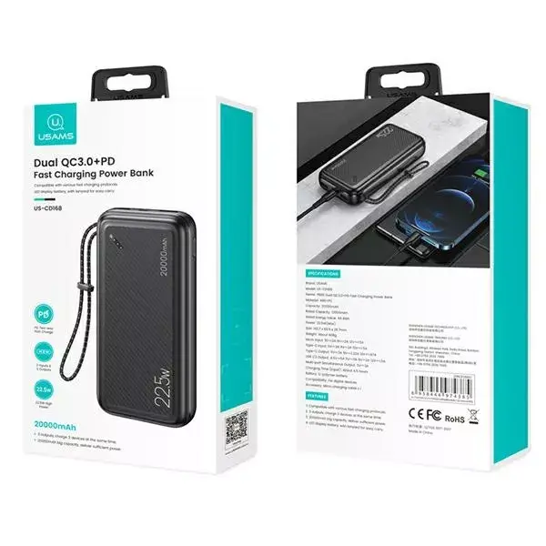 Portable Power Bank USAMS PB60 20KCD16801 Photo 5