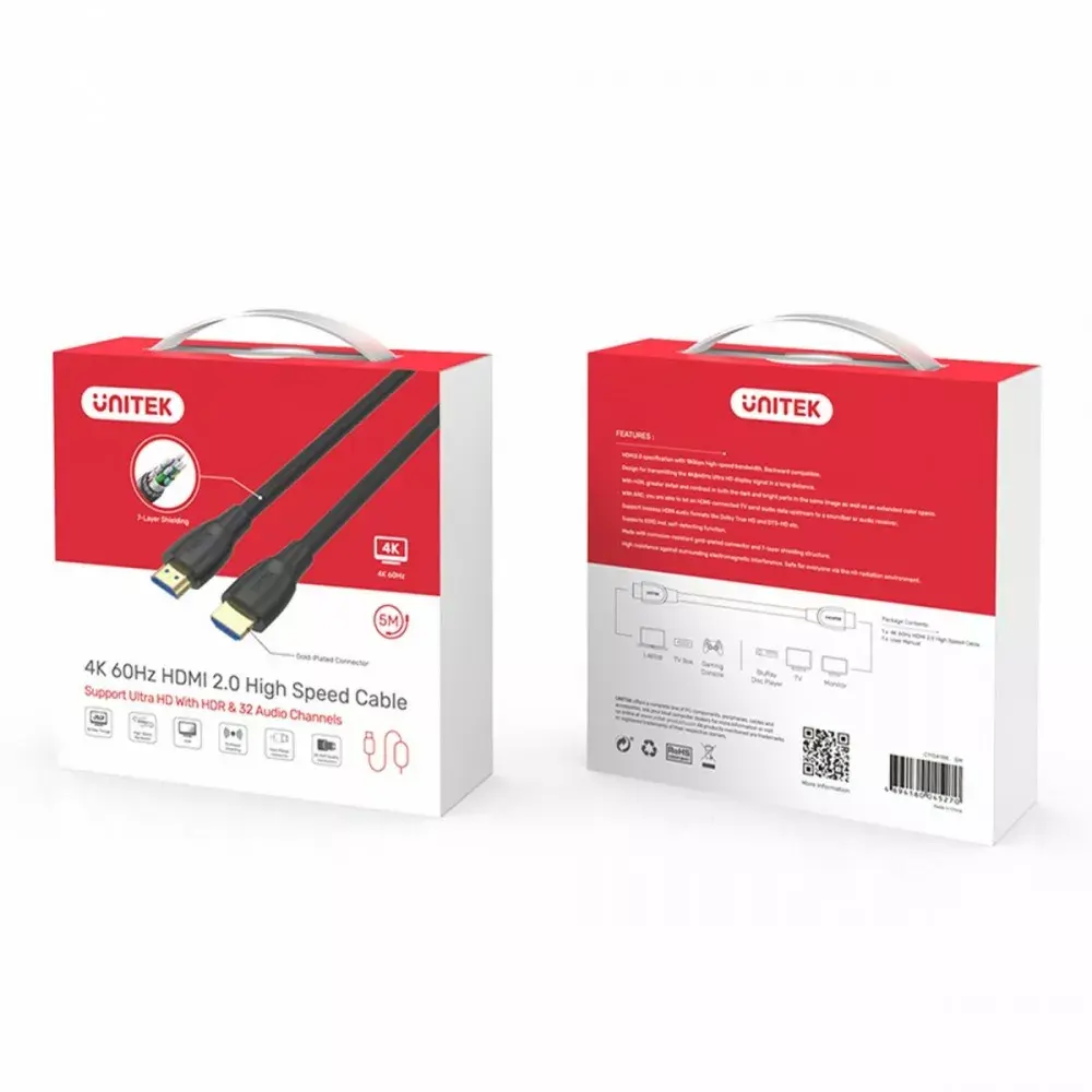 Unitek C11068BK HDMI kabelis 7 m Photo 5