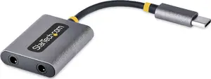 USB-C Headphone Splitter StarTech.com USBC-AUDIO-SPLITTER Dual Headset Adapter Mic Input 24-bit DAC