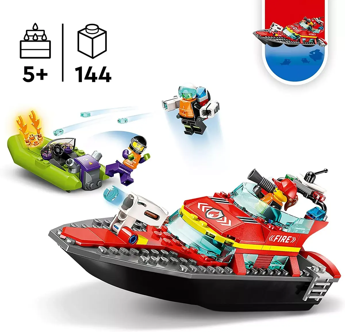 LEGO Fire Rescue Boat 60373 komplekts Photo 10