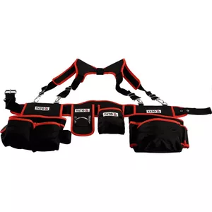 Suspender tool belt YATO YT-74070, polyester, black/red, 1 pc
