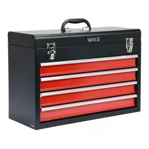 Yato YT-08874 small parts/tool box Stainless steel Black, Red