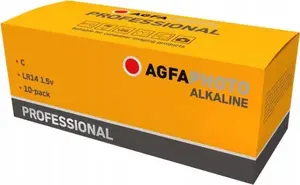 Alkaline Battery AGFA Professional C (Baby) — Pack of 10