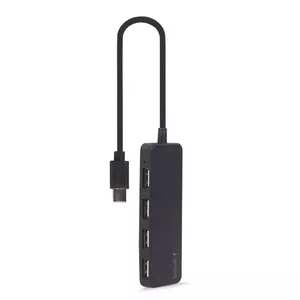 USB-хаб Gembird UHB-CM-U2P4-01 — 4 порта USB 2.0 Type-C→Type-A, чёрный, кабель 0.3 м
