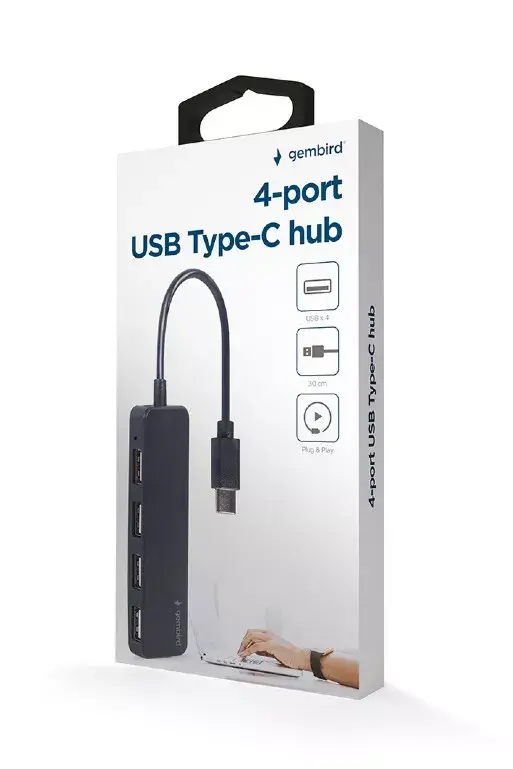 Gembird UHB-CM-U2P4-01 USB‑хаб 4 порта Type‑C Photo 3