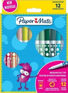 Pildspalvas Paper Mate 2166507 — 12 krāsas, vidēja izmēra gals