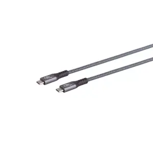 USB кабель S/CONN 13-68150 USB4 Gen 3x2 1.5 м USB C Серый