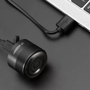 Wozinsky LED aizmugurējais velosipēda lukturis ar mikro USB sarkanā gaisma 5 režīmi melns (WRBLB2)