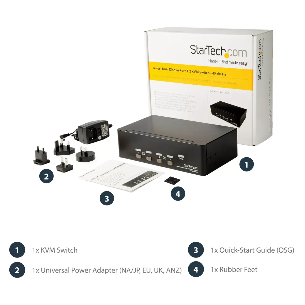 KVM Switch StarTech.com 4-Port Dual DisplayPort 4K 60Hz Photo 11